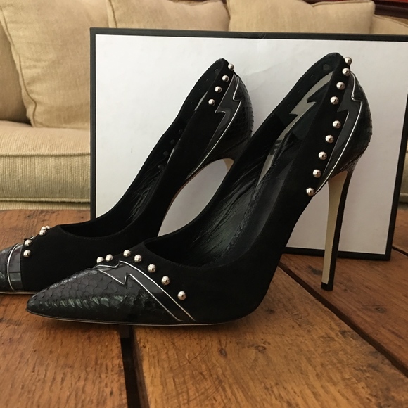 DSQUARED Shoes - DSquared2 Glam Rock Black Pumps 40 Studs $995